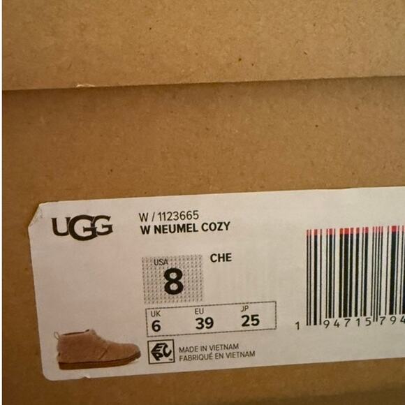 NEW UGG Neumel Cozy Fur Women's Shoes Chukka Boots Chestnut Size 8 - 1123665 - Picture 8 of 8